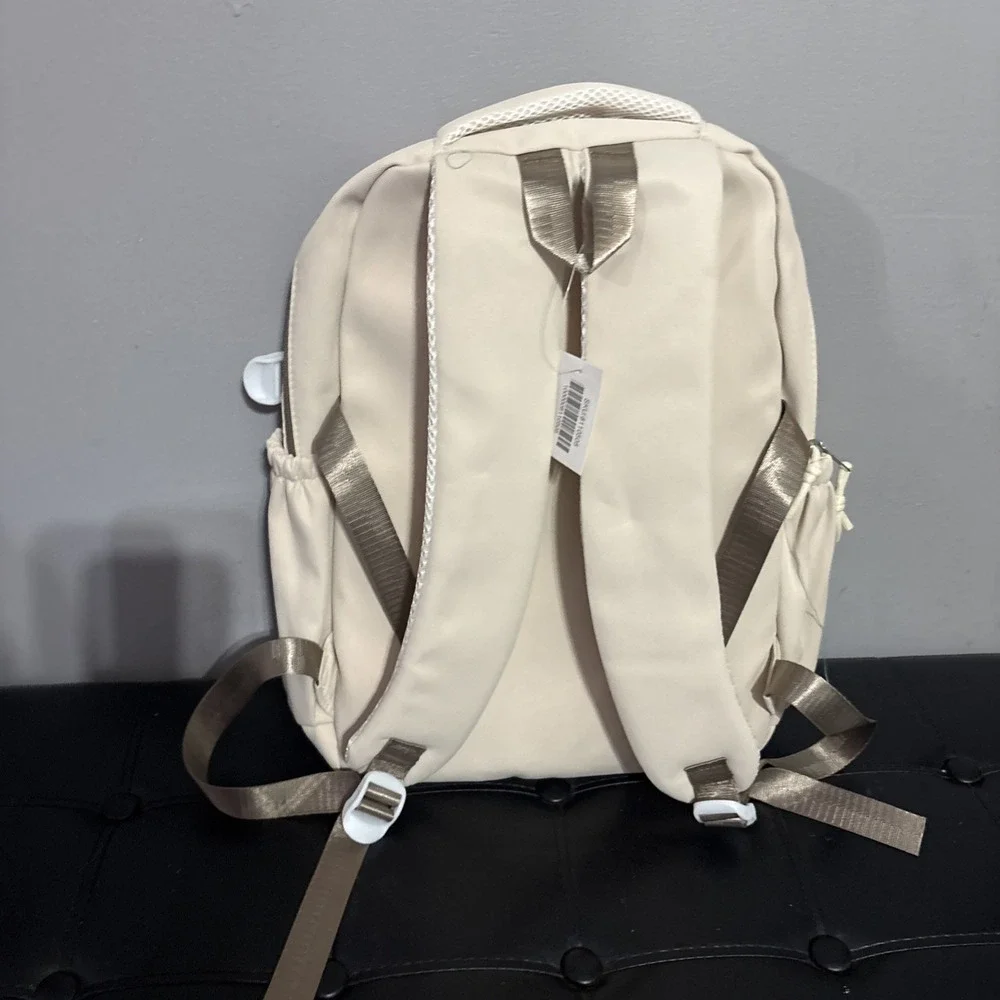 NEW MONSTERS LARGE School BACKPACK Beige‎ Girls Or Boys